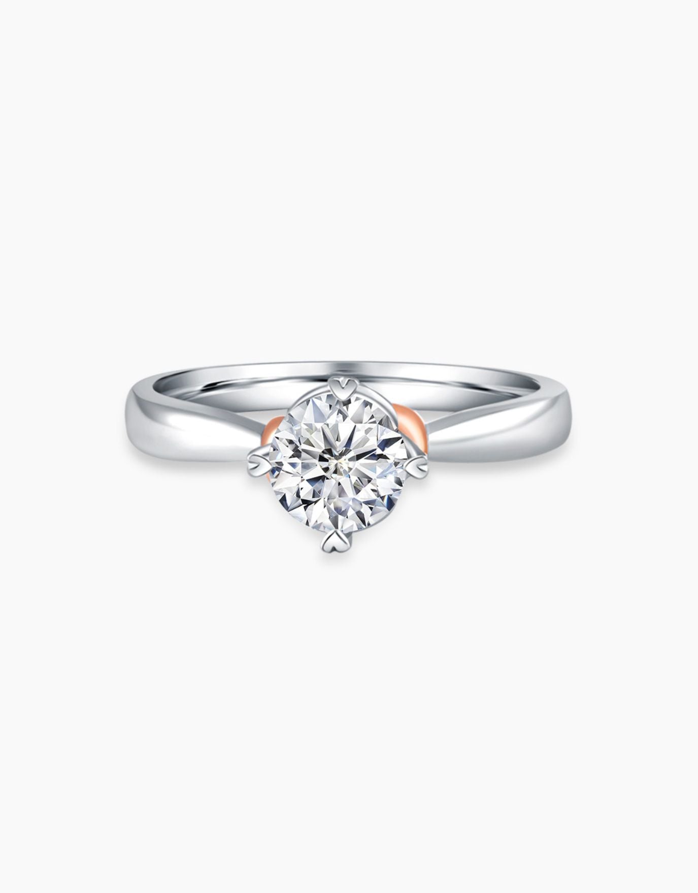 LVC lab grown diamond ring from the say love collection featuring rose gold and white gold material