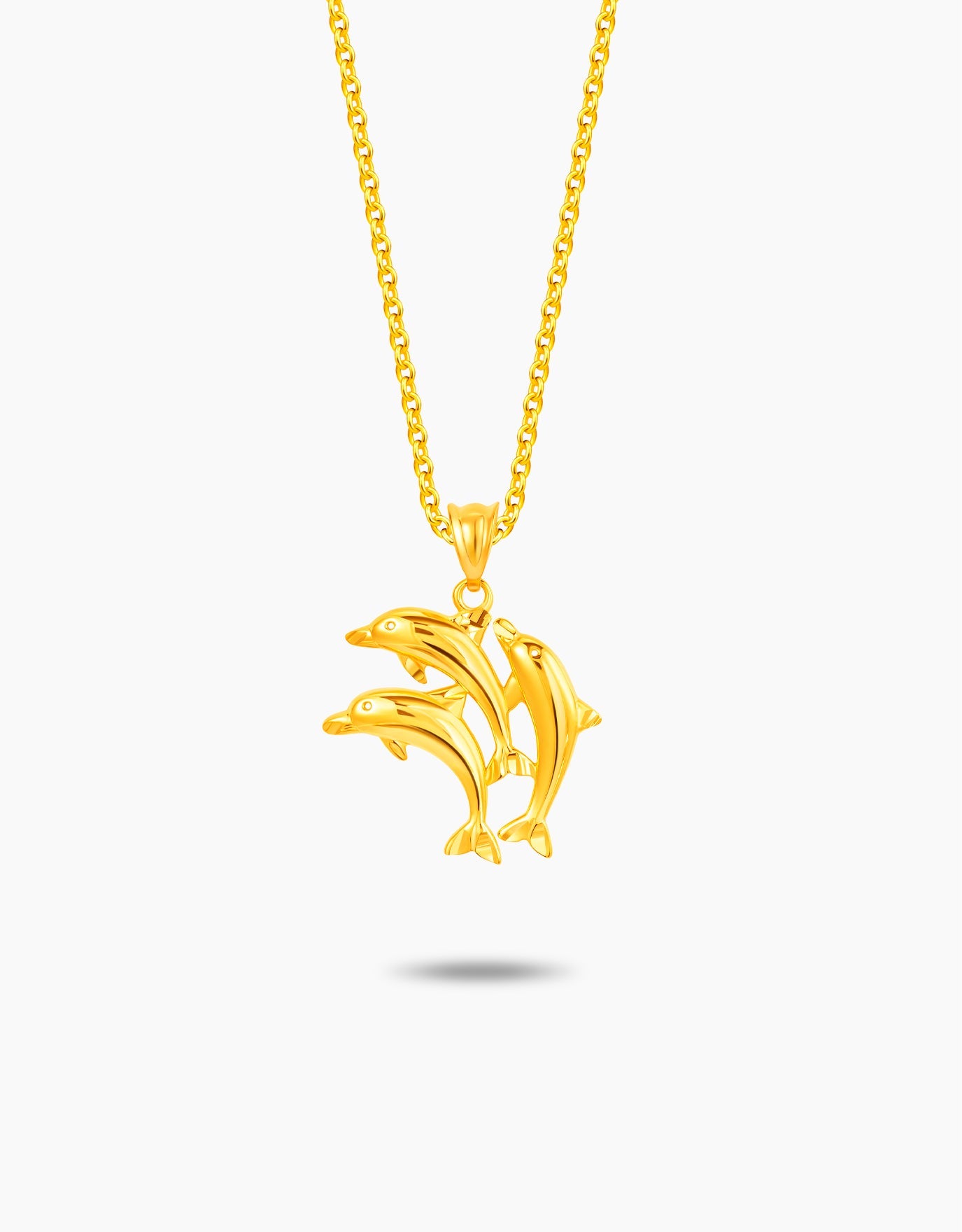 LVC MOD22 Dolphin Party Gold Pendant