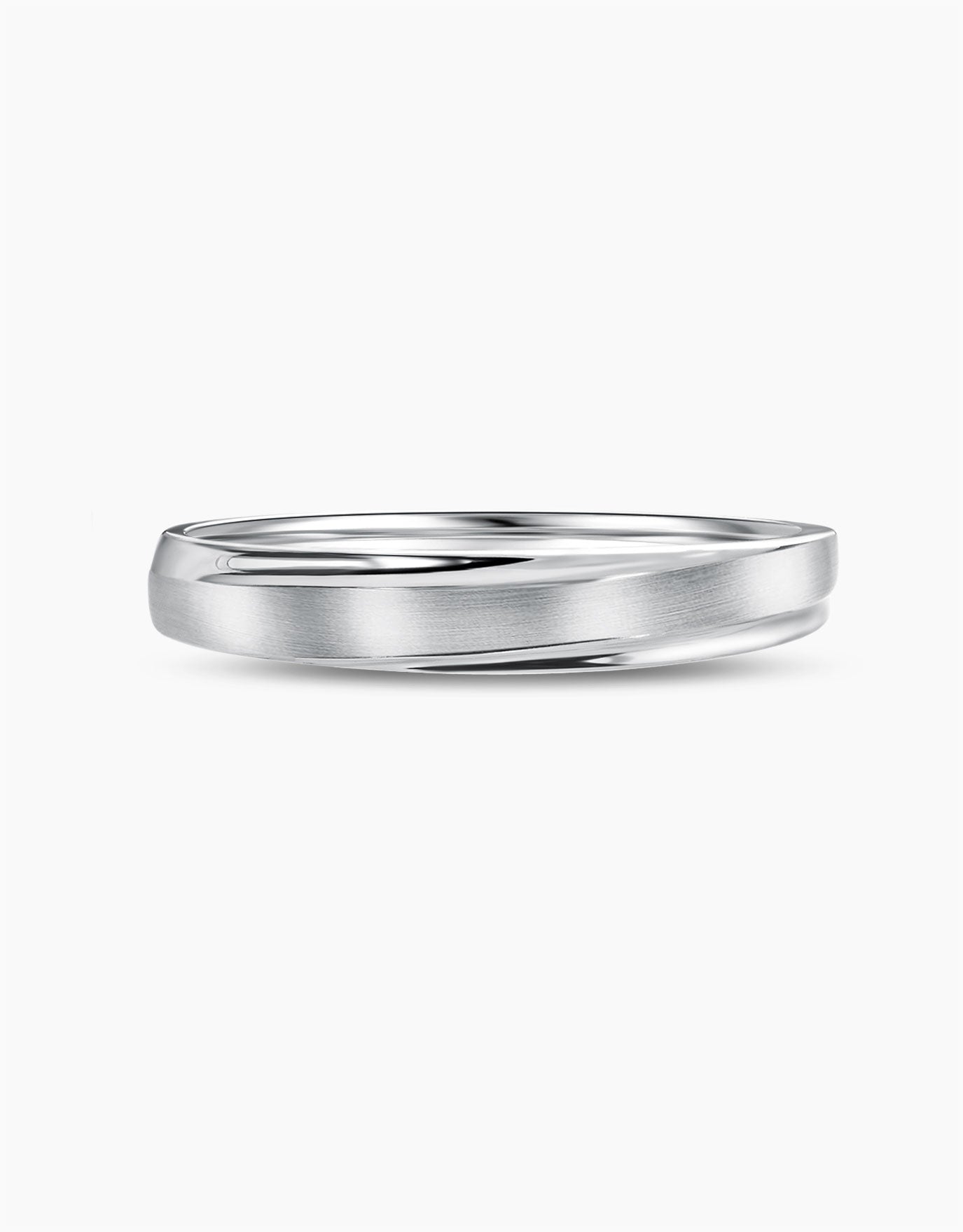 LVC men wedding ring in 14k white gold for men