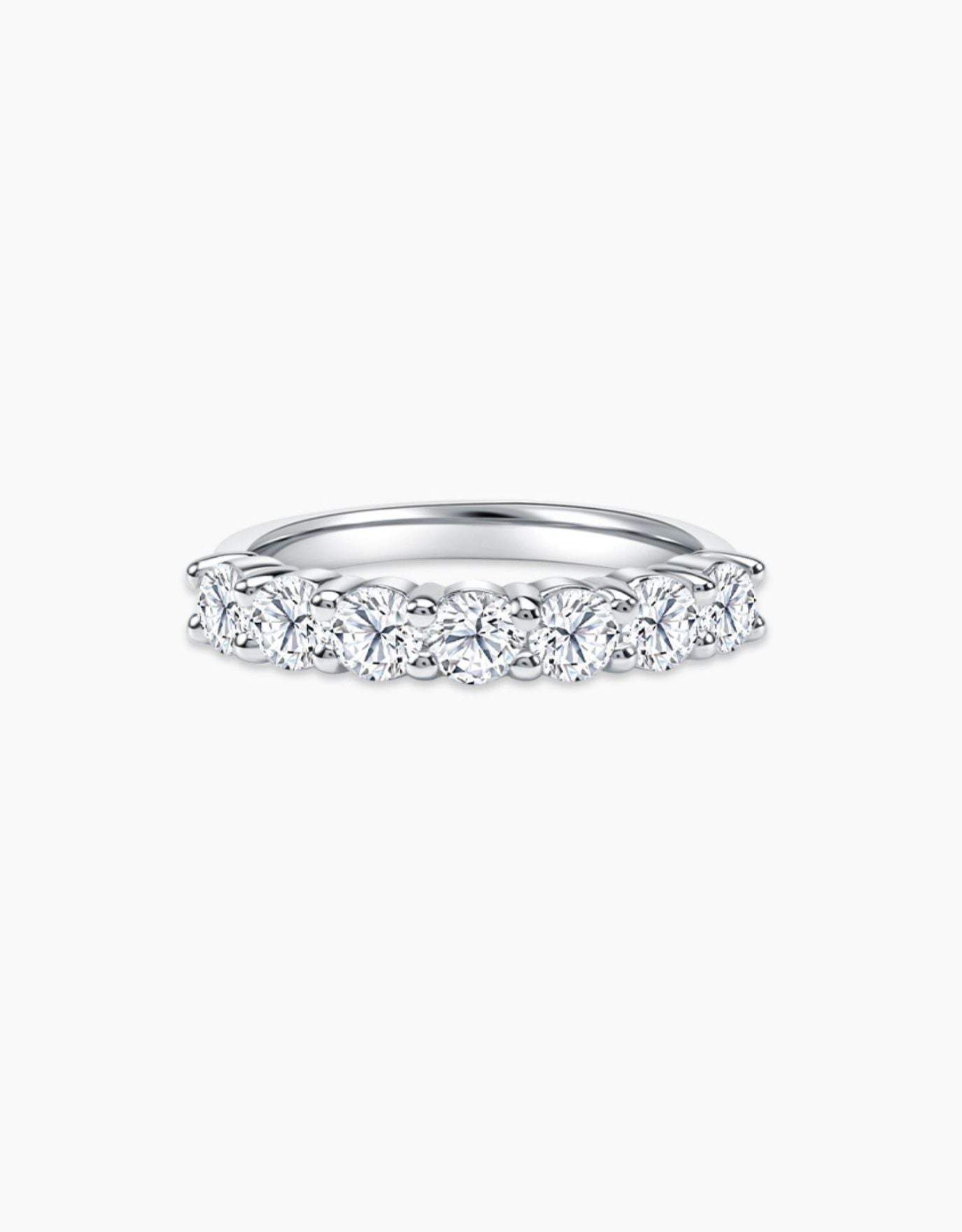 LVC Wedding Band designed with a row of glistening diamonds