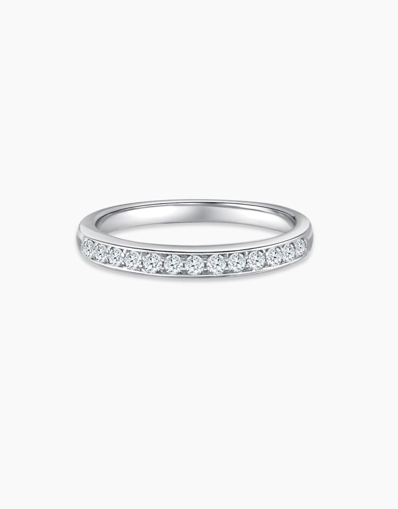 LVC Wedding Band in white designed with 13 endless diamonds