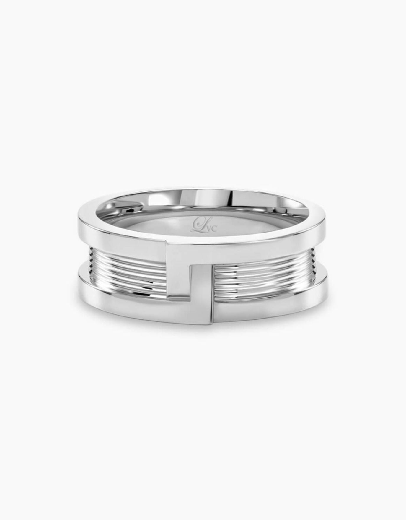 LVC men wedding ring design inspired by a bolt and nut