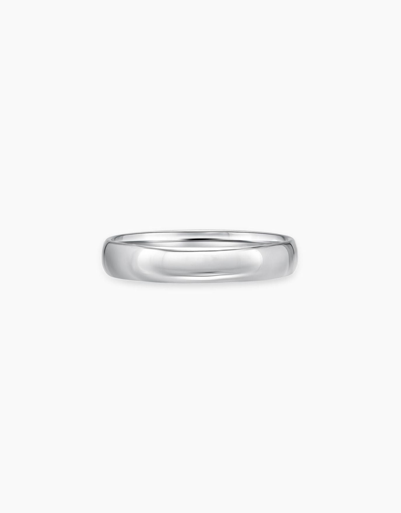 LVC men wedding band in white gold  crafted with a polished look for the elegant and modern look 