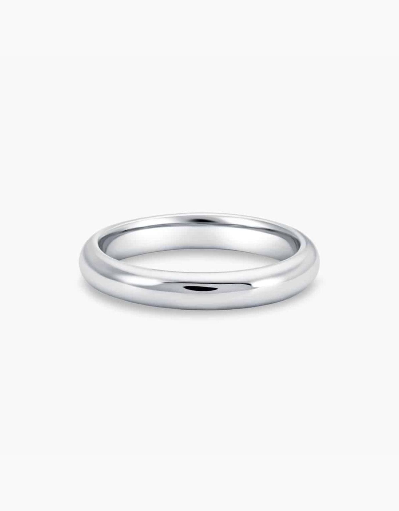 LVC men wedding ring in platinum designed with dual finish - glossy and matte