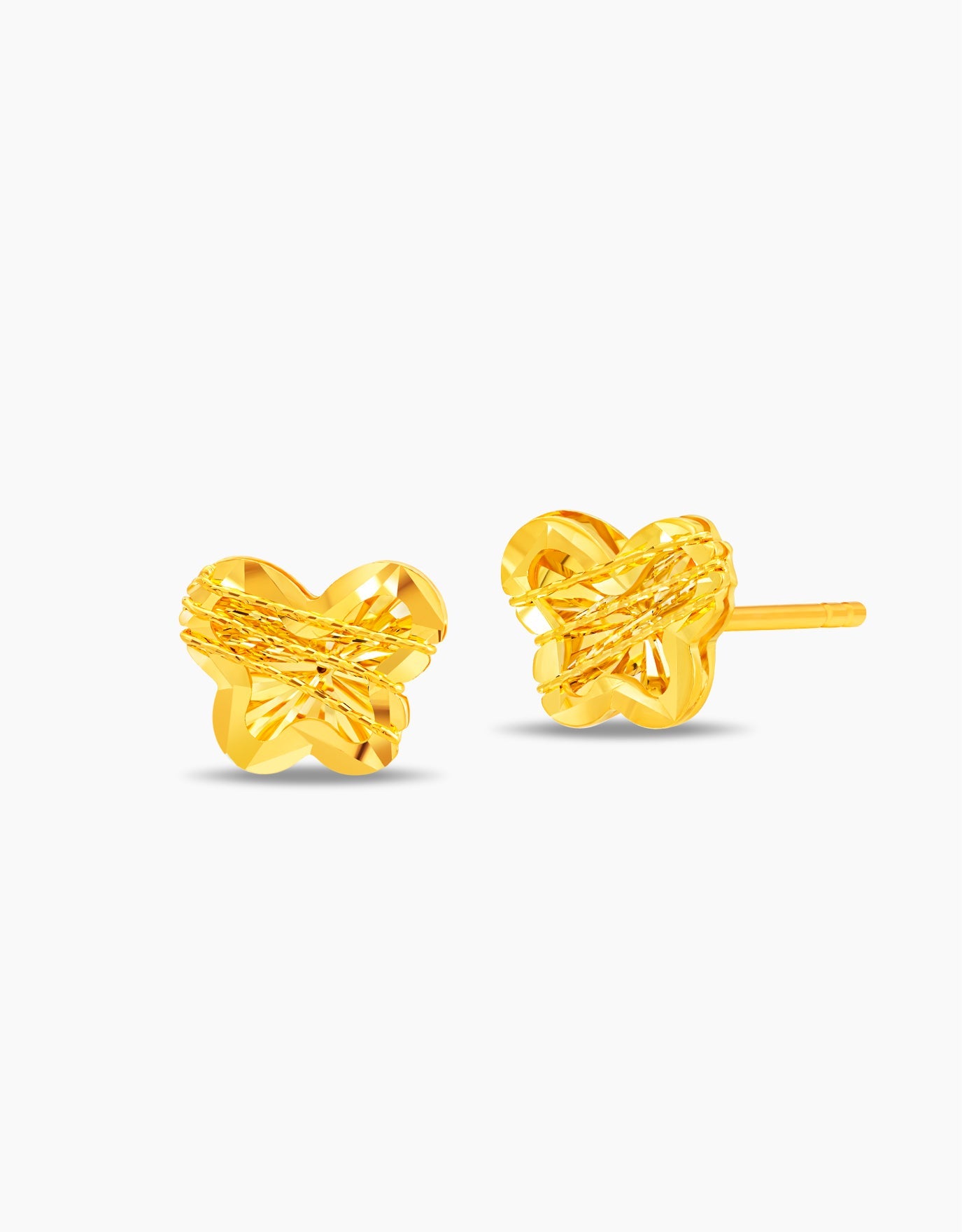 LVC stud earrings similar to wings in 999 gold