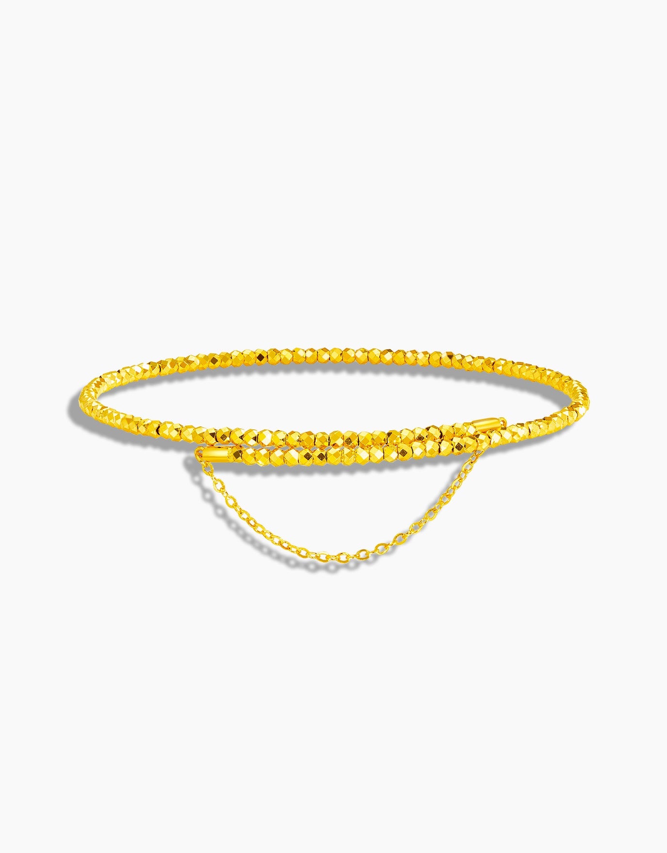 LVC 999 Gold Bangle crafted with dazzling petit beads to give maximum sparkle 