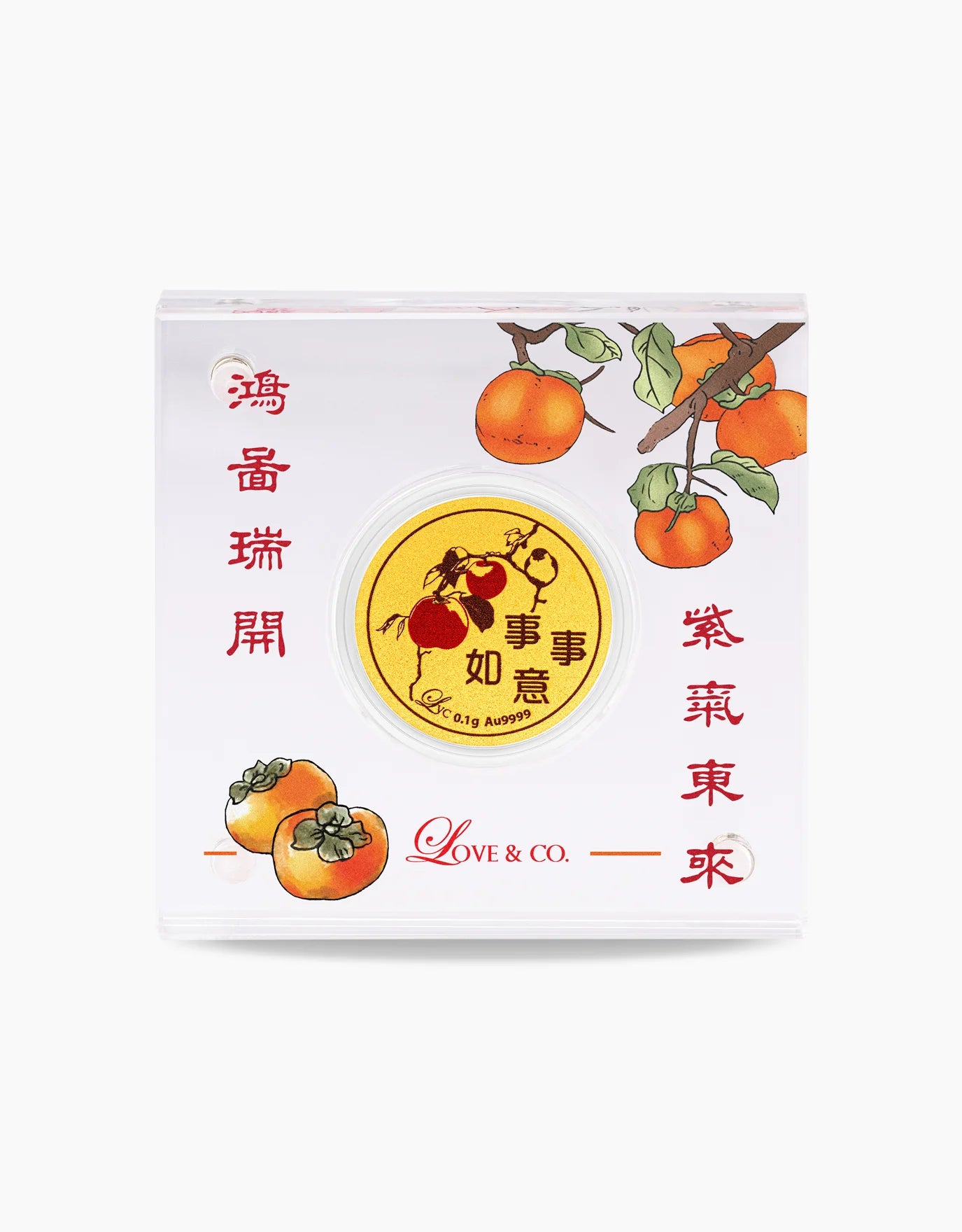 LVC 9IN Persimmon Prosperity 999 Gold Coin (0.1G)