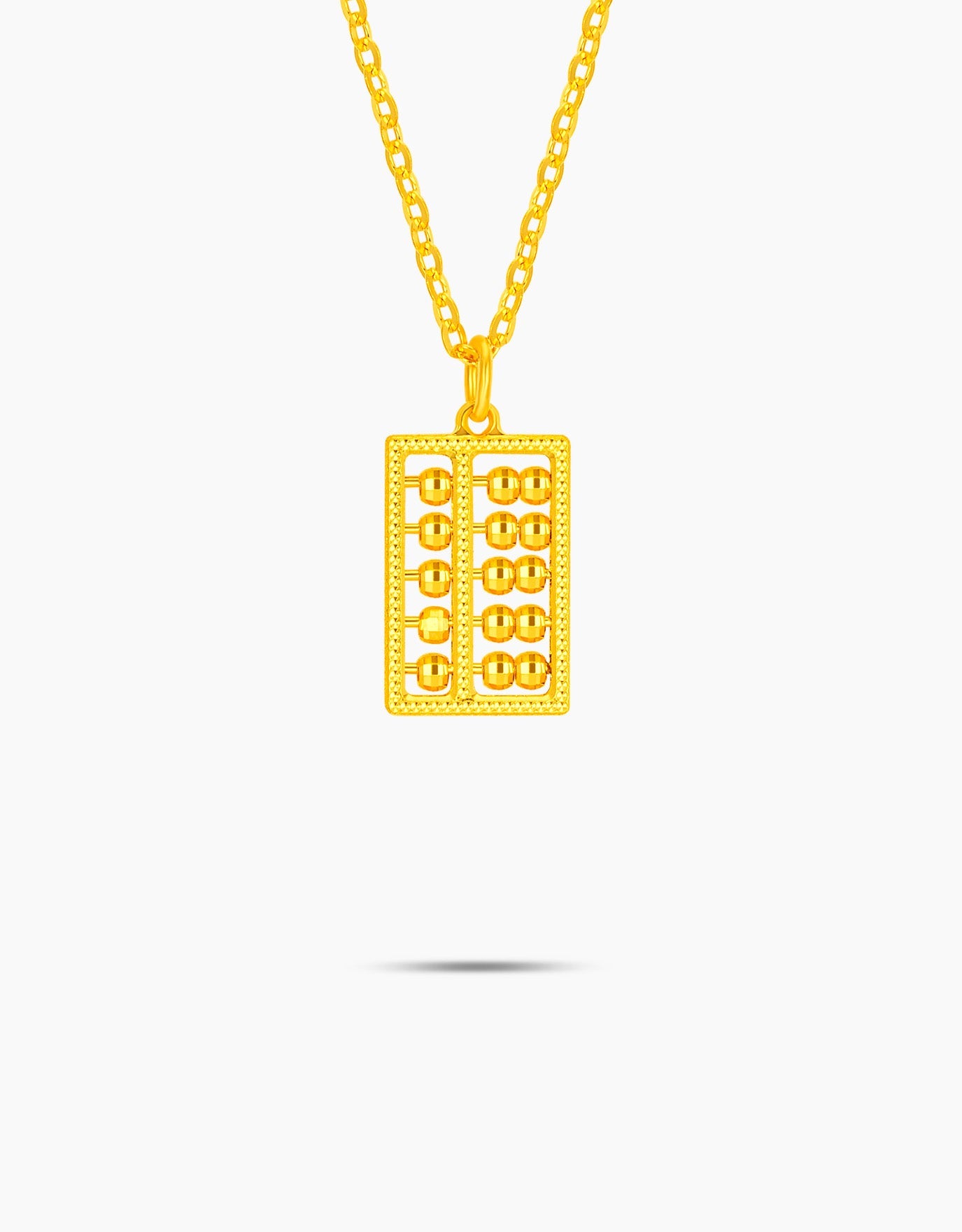 LVC necklace in 999 gold with a golden abacus pendant