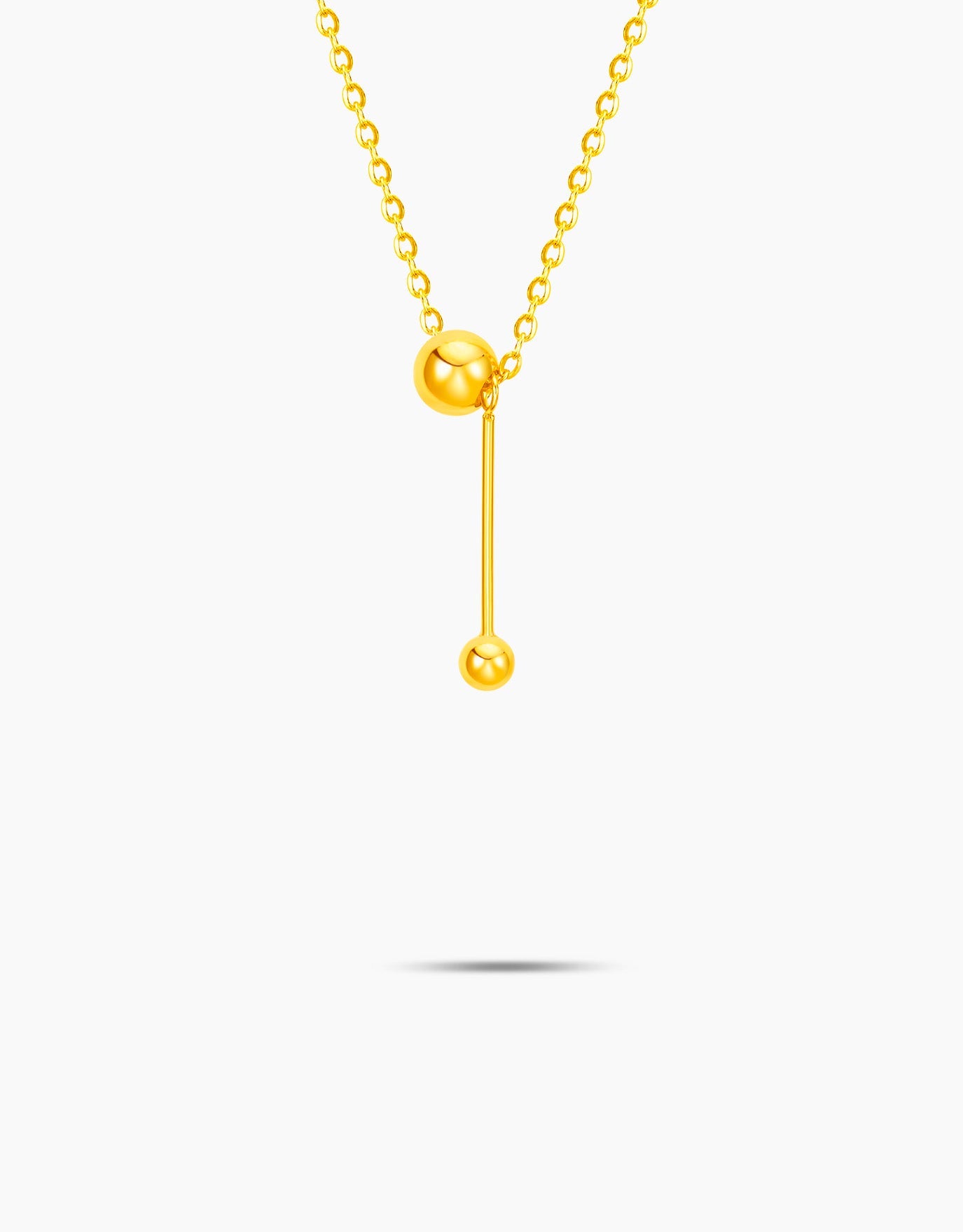 LVC necklace in 999 gold with a circlet drop 