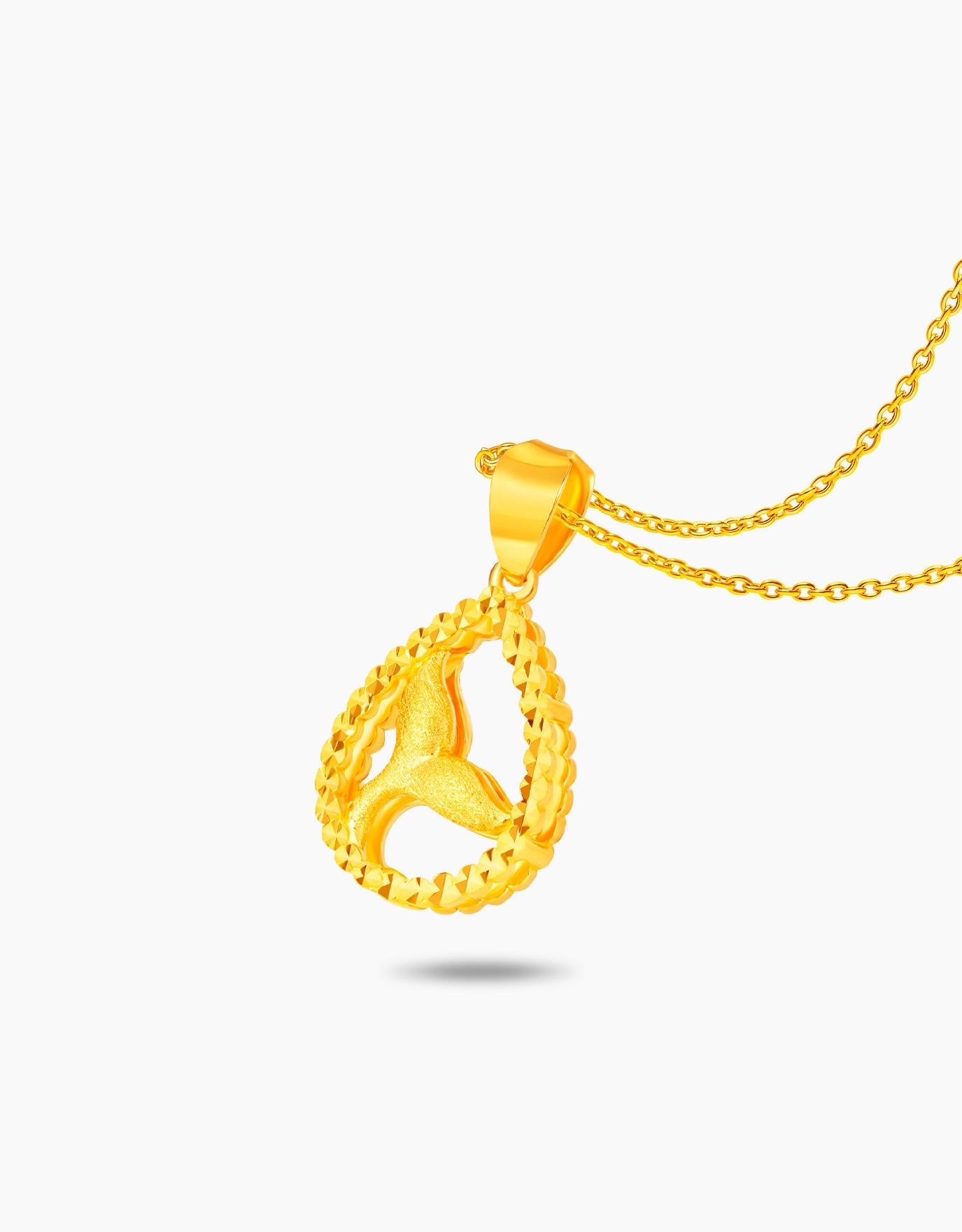 LVC gold necklace features a captivating mermaid tail