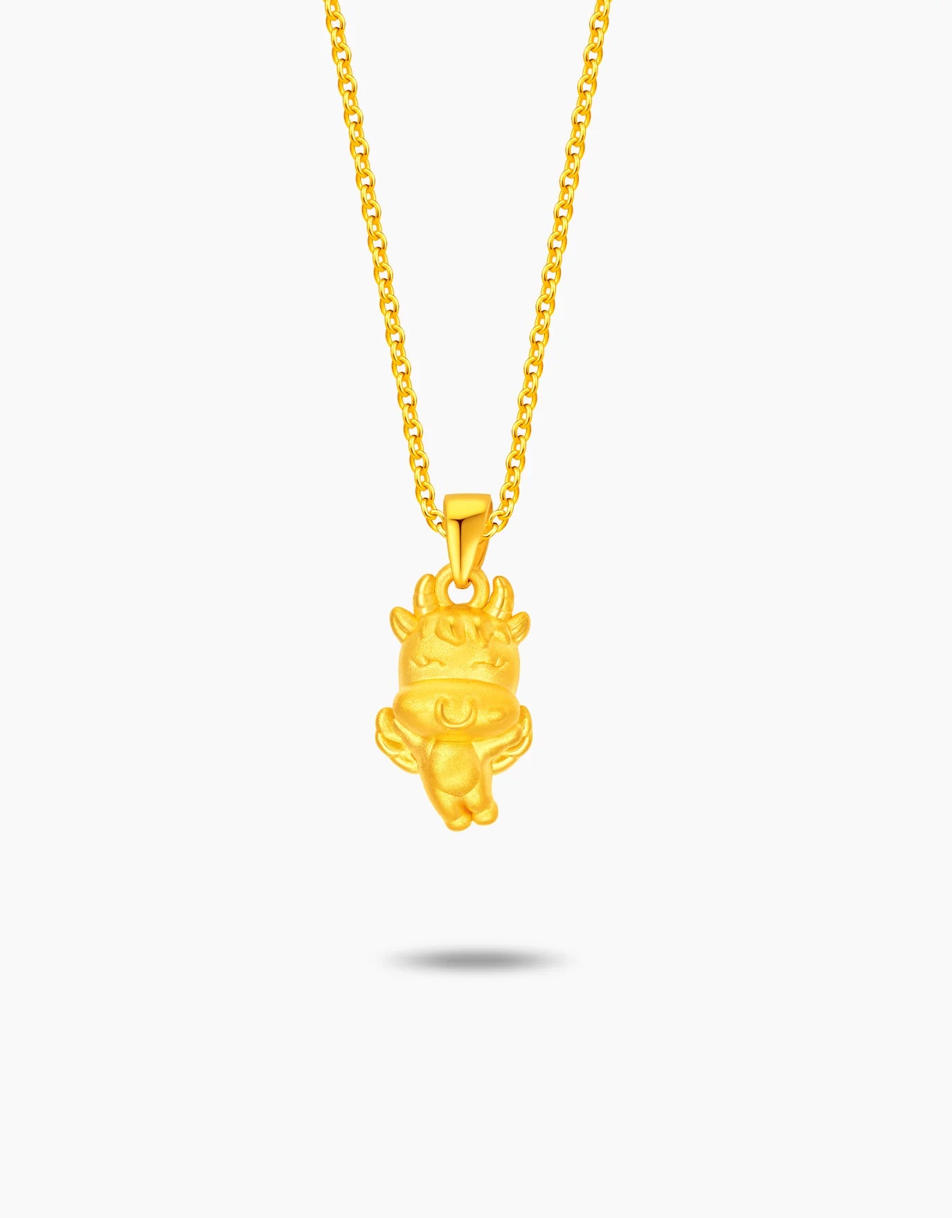 LVC 9IN Angel Ox 999 Gold Zodiac Pendant