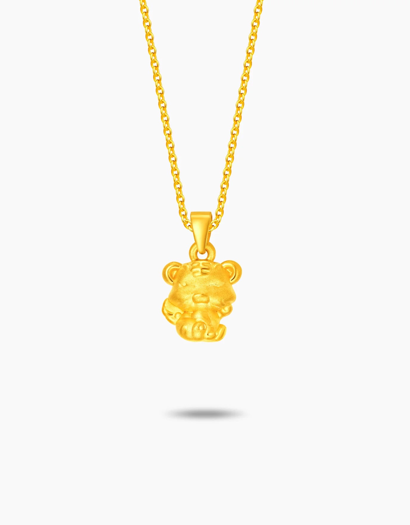 LVC 9IN Angel Tiger 999 Gold Zodiac Pendant