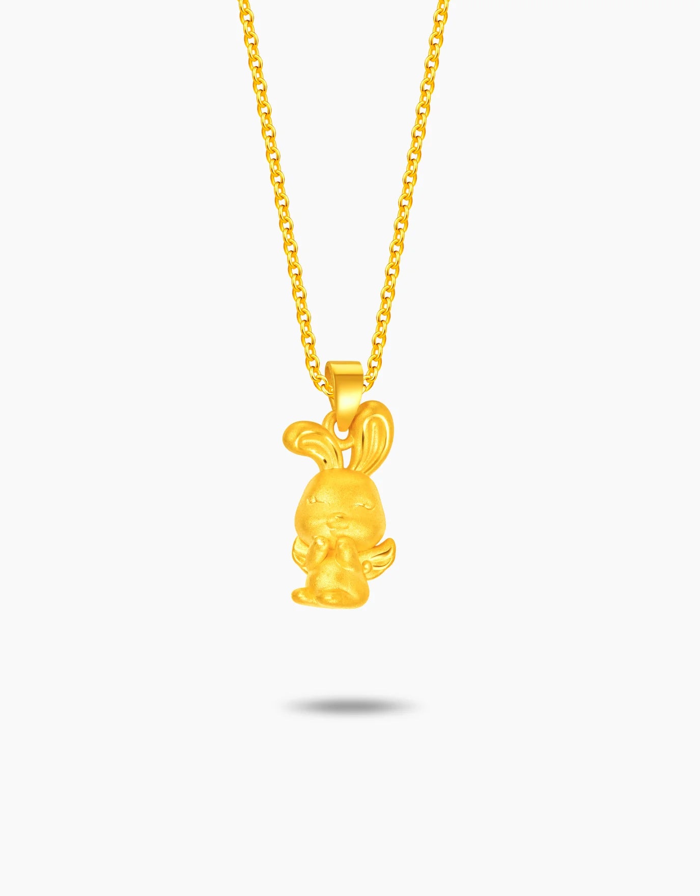 LVC 9IN Angel Rabbit 999 Gold Zodiac Pendant