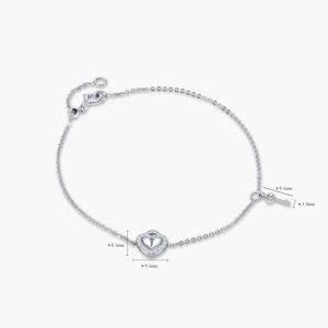 LVC Charmes Cheri Locket Heart Diamond Bracelet for women in 14k white gold