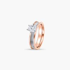 Promise (Slim) Lab Diamond Engagement Ring in Rose Gold in 6 prongs