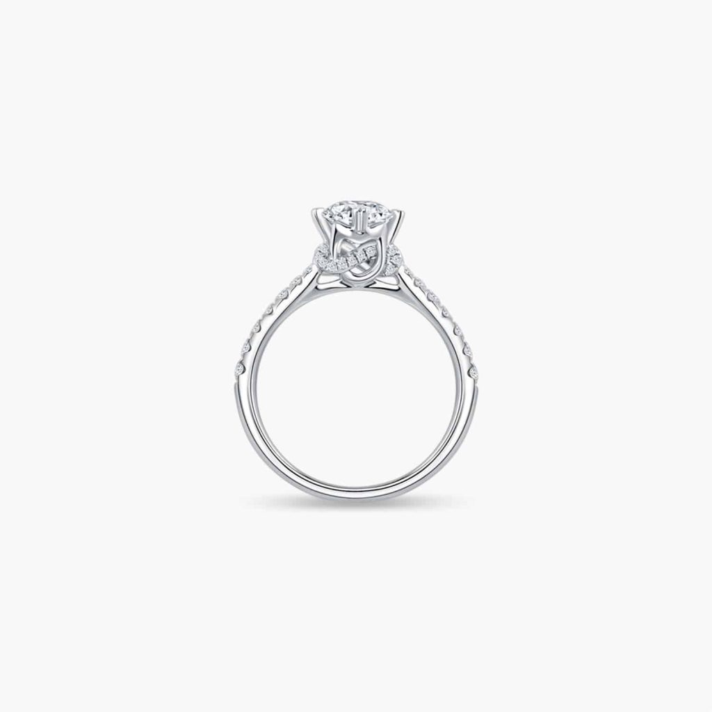 Destiny Lab Diamond Engagement Ring in Heart Shaped Prongs | Love & Co