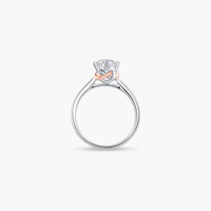 Destiny Solitaire Diamond Engagement Ring in Duo Tones