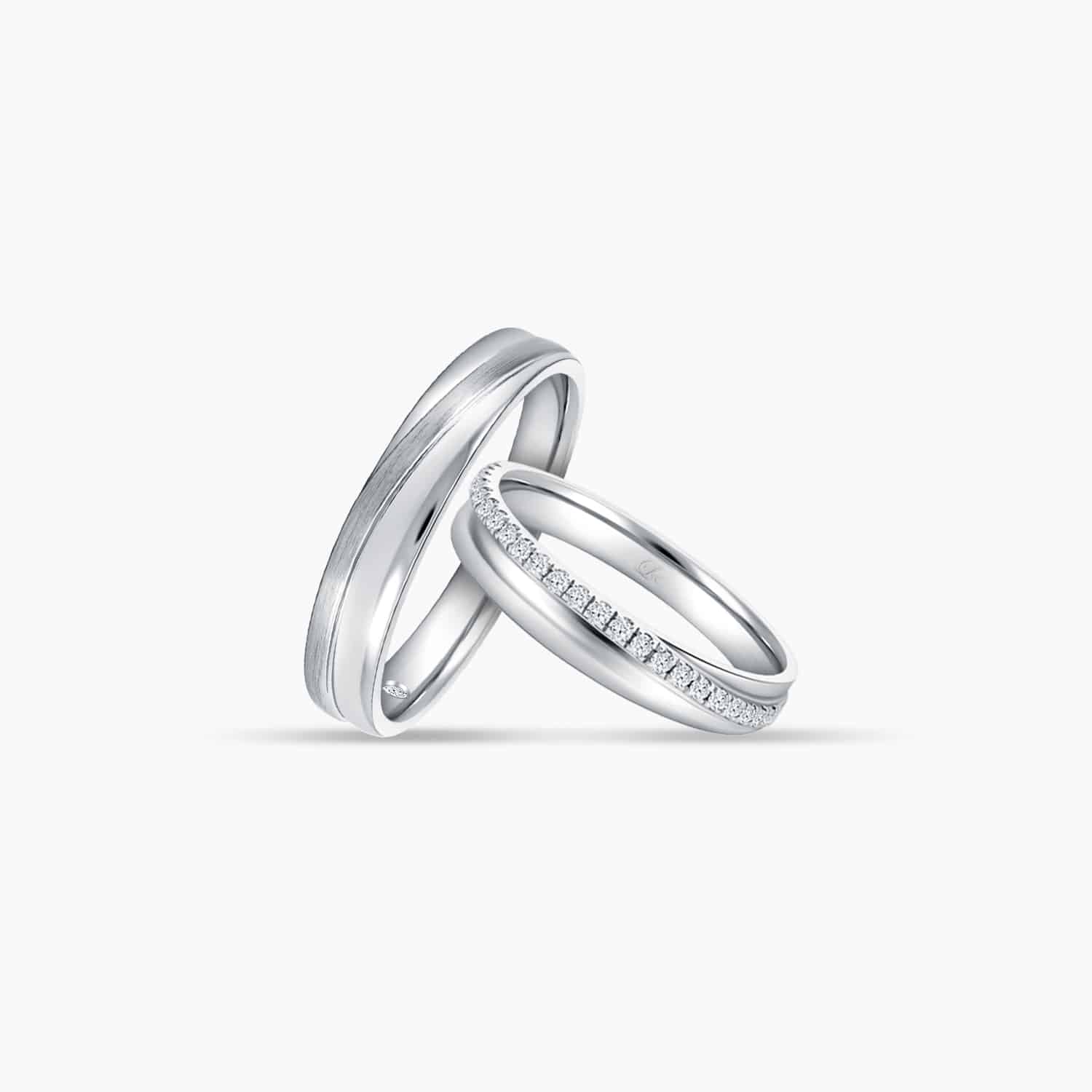 LVC PURETE ETERNITY WEDDING BAND IN PLATINUM WITH DIAMONDS a set of wedding bands in platinum with diamonds 钻石 戒指 cincin diamond