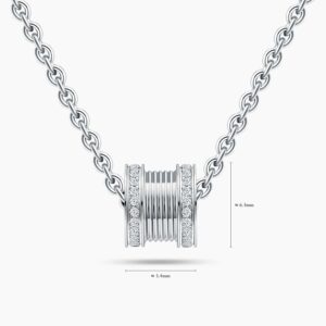 LVC Promise Full Diamond Necklace in 18K White Gold