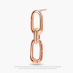 LVC Carla Structured Chain Extension made of 925 Sterling Silver Jewellery Plated in Rose Gold