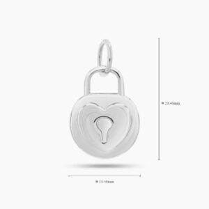 LVC Charmes Round Lock Pendant in 925 Sterling Silver Jewellery