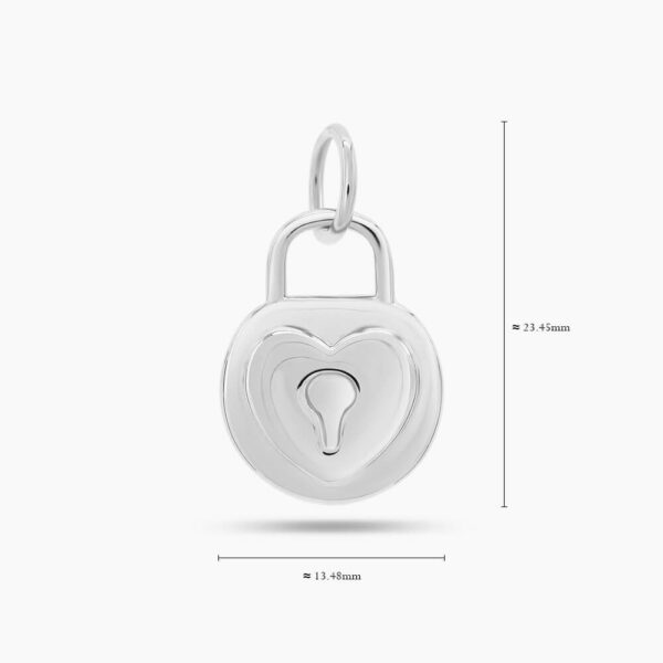 LVC Charmes Round Lock Pendant in 925 Sterling Silver Jewellery