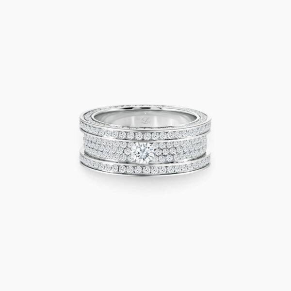 LVC PROMISE ANNIVERSARY WEDDING BAND FULL ENCRUSTED WITH ROUND BRILLIANT DIAMONDS a white gold engagement wedding ring or wedding band for women with 327 diamonds 钻石 戒指 cincin diamond