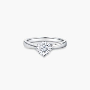 Classic Twist Lab Solitaire Diamond Engagement Ring