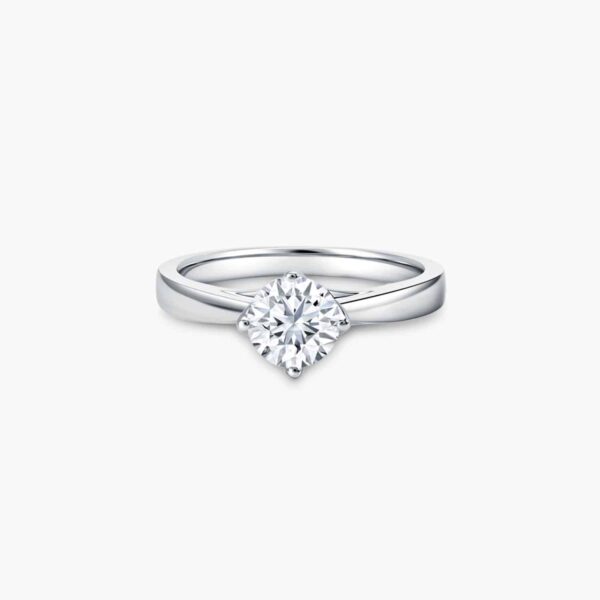 LVC CLASSIC TWIST LAB DIAMOND ENGAGEMENT RING a white gold engagement ring in 18k white gold with lab grown diamond 钻石 戒指 订婚 戒指 cincin diamond