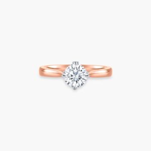 Enchante Solitaire Diamond Engagement Ring in Rose Gold