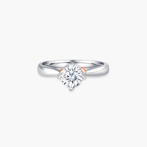 LVC DESTINY DIAMOND ENGAGEMENT RING IN DUO TONES an engagement ring in 18k white gold and rose gold with mined diamond 钻石 戒指 订婚 戒指 cincin diamond