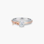 LVC CHERI DIAMOND ENGAGEMENT RING IN DUO TONES a white gold engagement ring in 18k white gold and rose gold with mined diamond 订婚 戒指 钻石 戒指 cincin diamond
