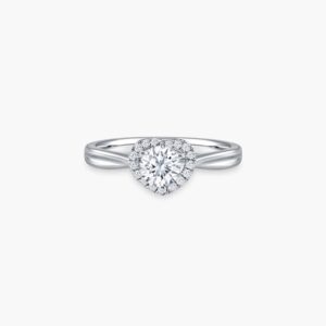 Endear Lab Diamond Engagement Ring in Heart Shaped Setting