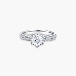 : Destiny Lab Diamond Engagement Ring in 6 prongs