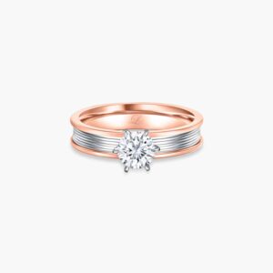 Promise (Slim) Diamond Engagement Ring in Rose Gold in 6 prongs