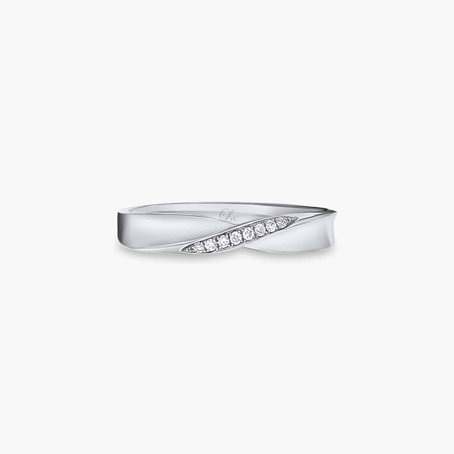 LVC Desirio Infinity Wedding Ring for women in White Gold with a Band of Diamonds