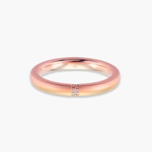 LVC Soleil Sunrise Women's Wedding Ring & Wedding Band in Three Textures of Gold