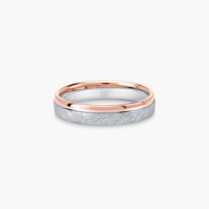 LVC Soleil Men's Wedding Band in dual matte and glossy finish