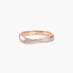 LVC Perfection Bliss Wedding Band for women in White and Rose Gold with Diamonds