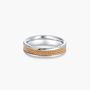 LVC Desirio Men's Wedding Ring in Triple Milgrain Design