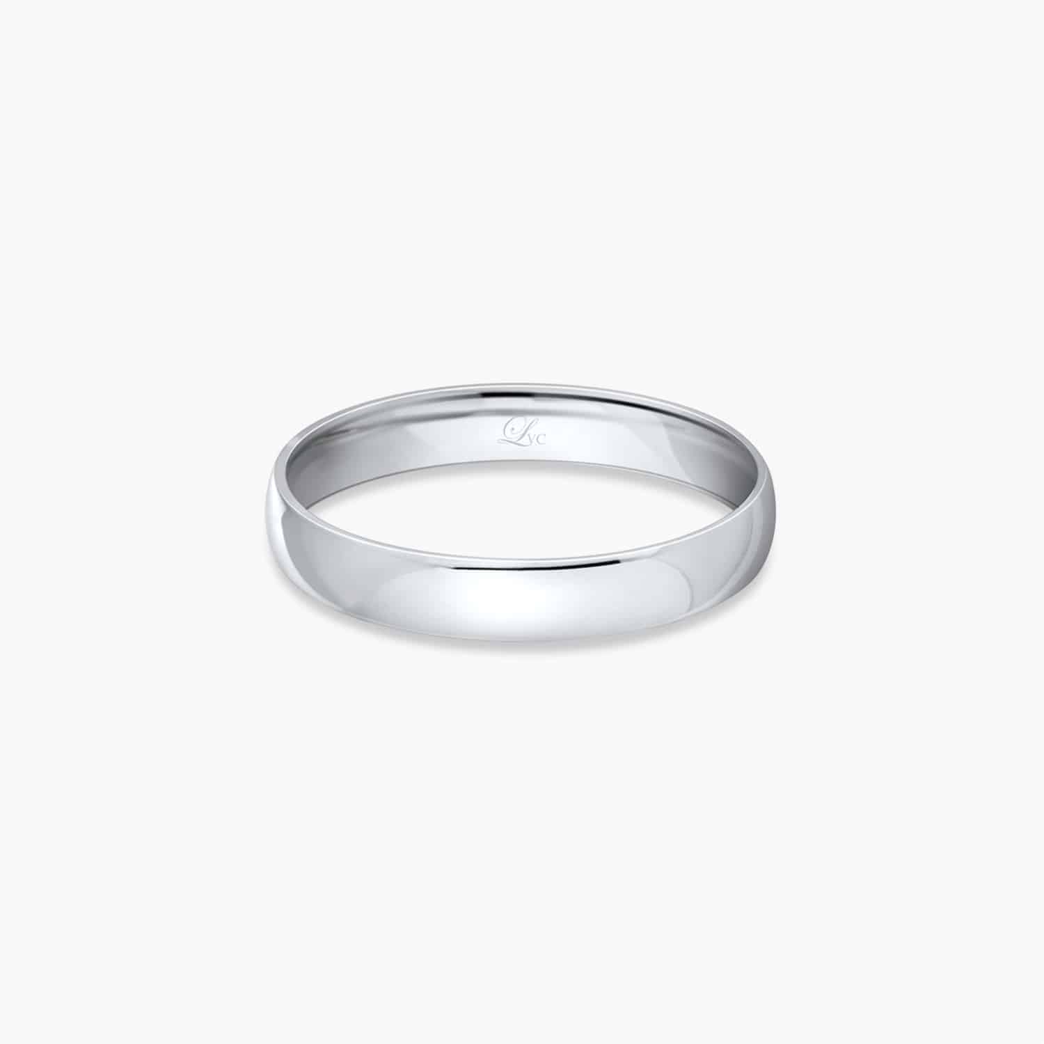 LVC CLASSIQUE WEDDING BAND IN WHITE GOLD a white gold engagement wedding ring or wedding band for men in white gold
