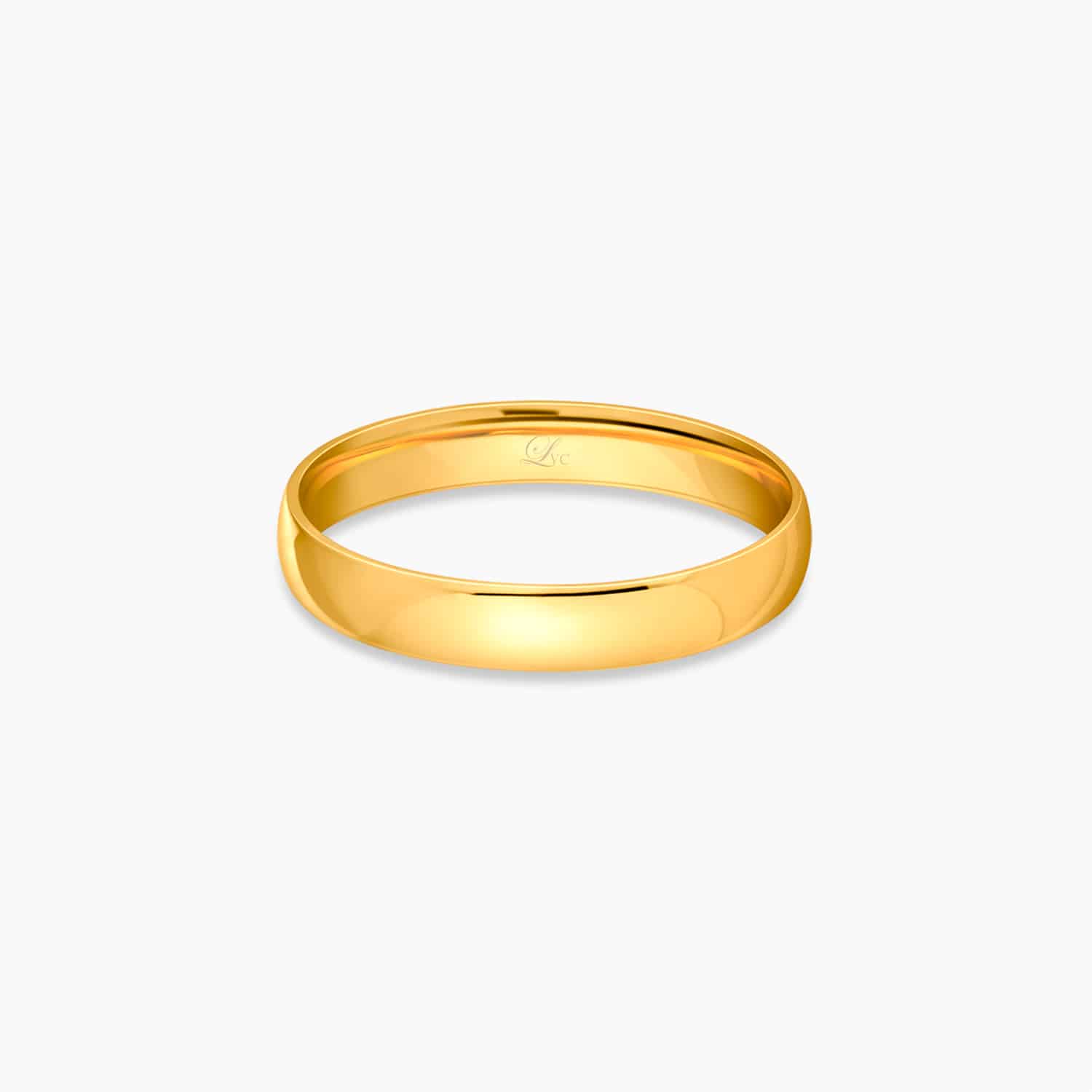 LVC CLASSIQUE WEDDING BAND IN YELLOW GOLD a wedding band for men in yellow gold 金 戒指