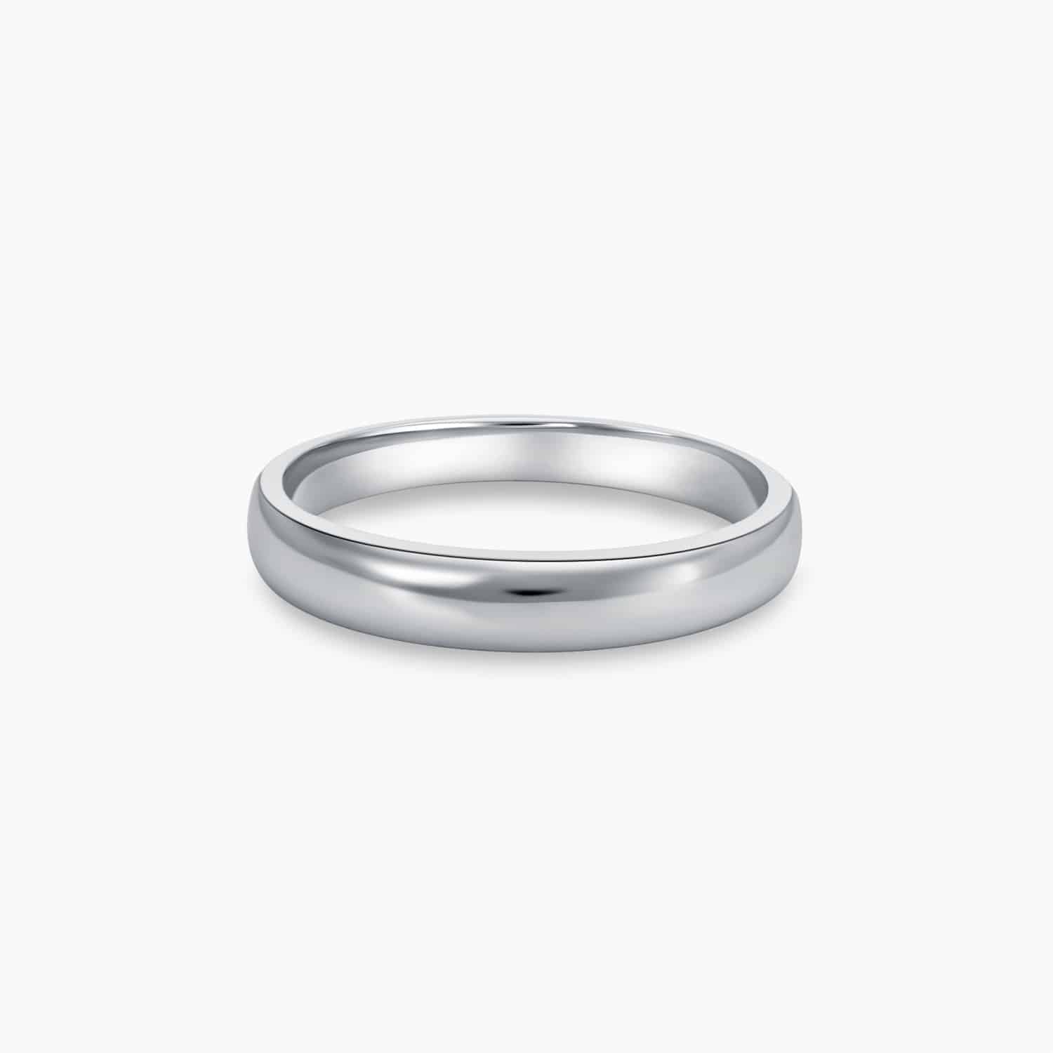 LVC DESIRIO CLASSIC WEDDING BAND IN WHITE GOLD a white gold engagement wedding ring or wedding band for men in 18k white gold