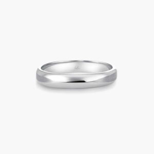 LVC Desirio Classic Wedding Band for men in White Gold with Glossy Finish