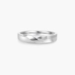 LVC Desirio Twist Men's Wedding Ring in White Gold