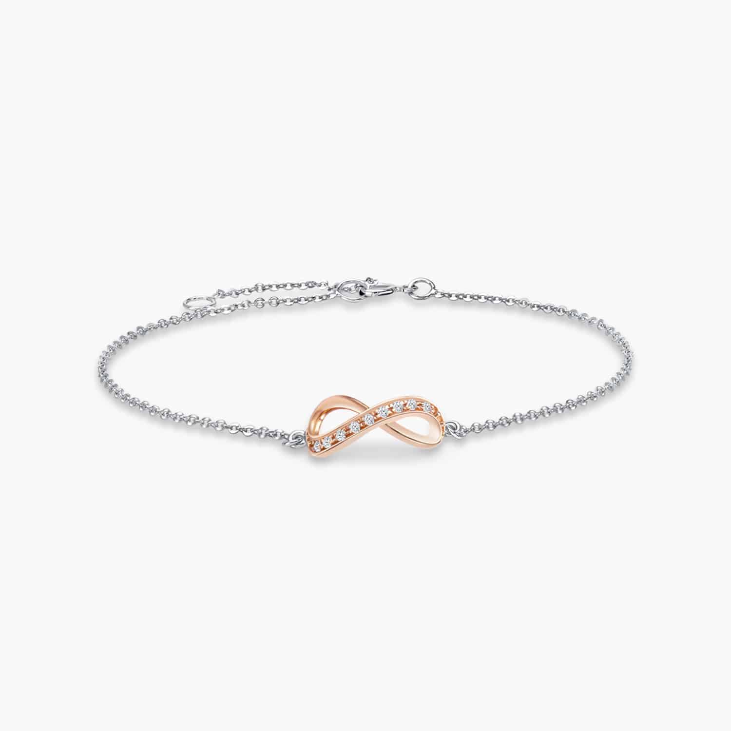idea hadiah hantaran kahwin untuk wanita rantai tangan LVC Destiny Infinity Diamond Bracelet