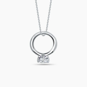 LVC Charmes Classic Mini Ring Necklace in 925 sterling silver