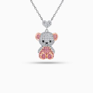 LVC Teddy Bear Cuddle Me 925 sterling Silver Necklace