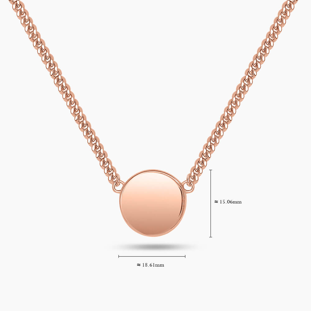 LVC Charmes Classic Ecliptic 925 Sterling Silver Necklace Plated in Rose Gold