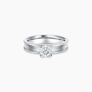 LVC Promise (Slim) Diamond Engagement Ring in White Gold in 4 prongs Malaysia